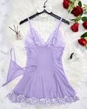 Shesways® Sexy Sheer Lace Nightgown with G-String