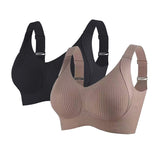 Shesways® Wireless Ribbed Bralette – Seamless, Breathable Comfort (2–4 Pack)