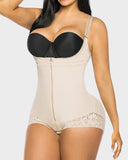 ShesWays® Lace Zipper Open Bust Shapewear