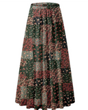 Boho Chiffon High Waist Pleated Maxi Skirt