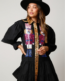 Christmas Sequin Nutcracker Shirt Dress