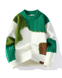 Latest Trend: Color-Block Patchwork Knit Sweater