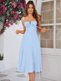 Shesways® Ruched Bust Split Thigh Cami Dress