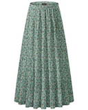 Boho Chiffon High Waist Pleated Maxi Skirt
