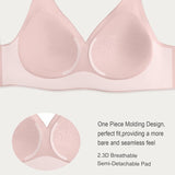Seamless Deep V Wireless Full Coverage Bra