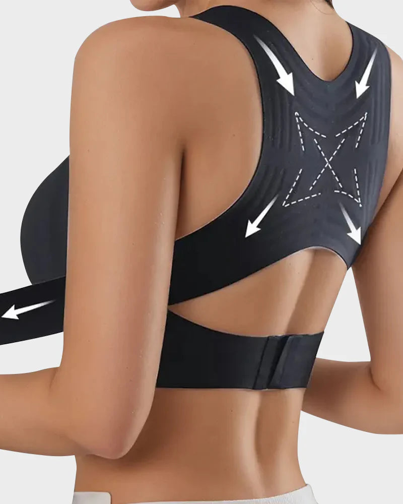 Shesways® Front Closure Cross-Back Wireless Posture Bra