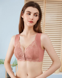 Lace Front Closure Push Up Bra