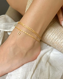 Initial Anklet Set for Women, Layered A–Z Anklets