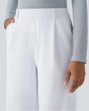 Flex High-Waisted Straight-Leg Work Pants – 4-Way Stretch Business Casual Pants with Pockets