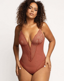 Deep V Lace Shaper Bodysuit