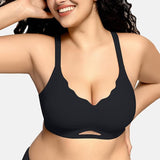 Shesways® Scalloped Wireless Bras with Mesh