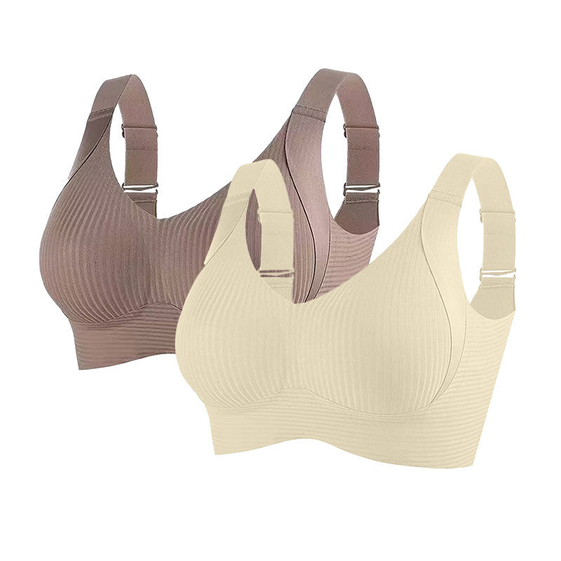 Shesways® Wireless Ribbed Bralette – Seamless, Breathable Comfort (2–4 Pack)