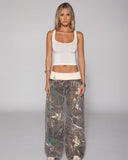 Women’s Low-Rise Parachute Cargo Pants with Pockets