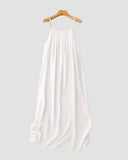 Solid Color Backless Cami Dress