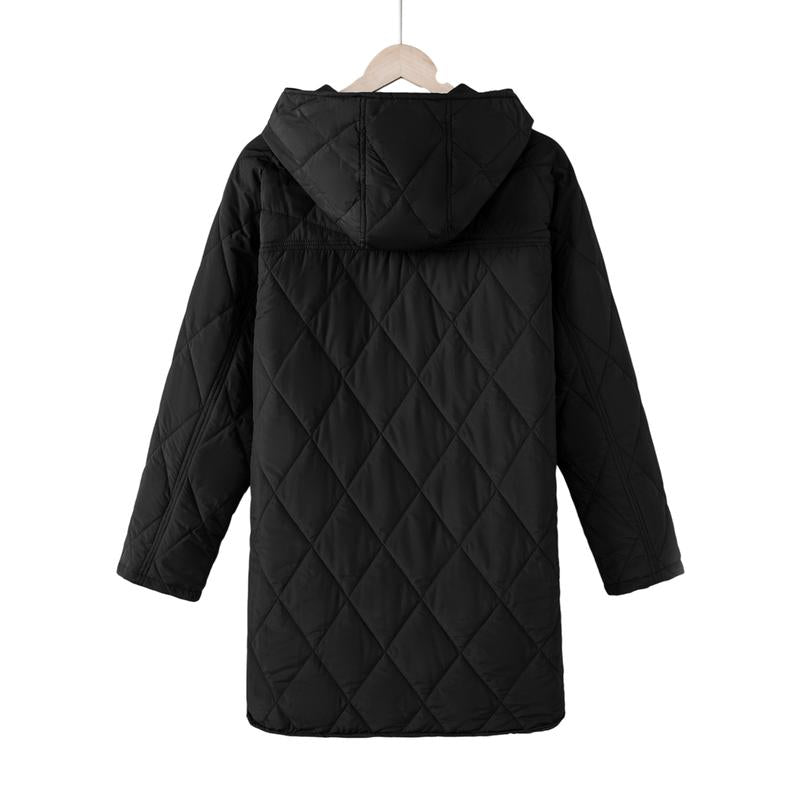 Shesways® Women’s Quilted Puffer Jacket – Lightweight Hooded Oversized Coat for Fall & Winter