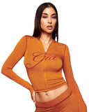 Women’s 2-Piece Activewear Set – Cropped Zip Running Jacket & Flared Stretch Pants, Lightweight Yoga Outfit