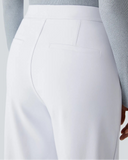 Flex High-Waisted Straight-Leg Work Pants – 4-Way Stretch Business Casual Pants with Pockets