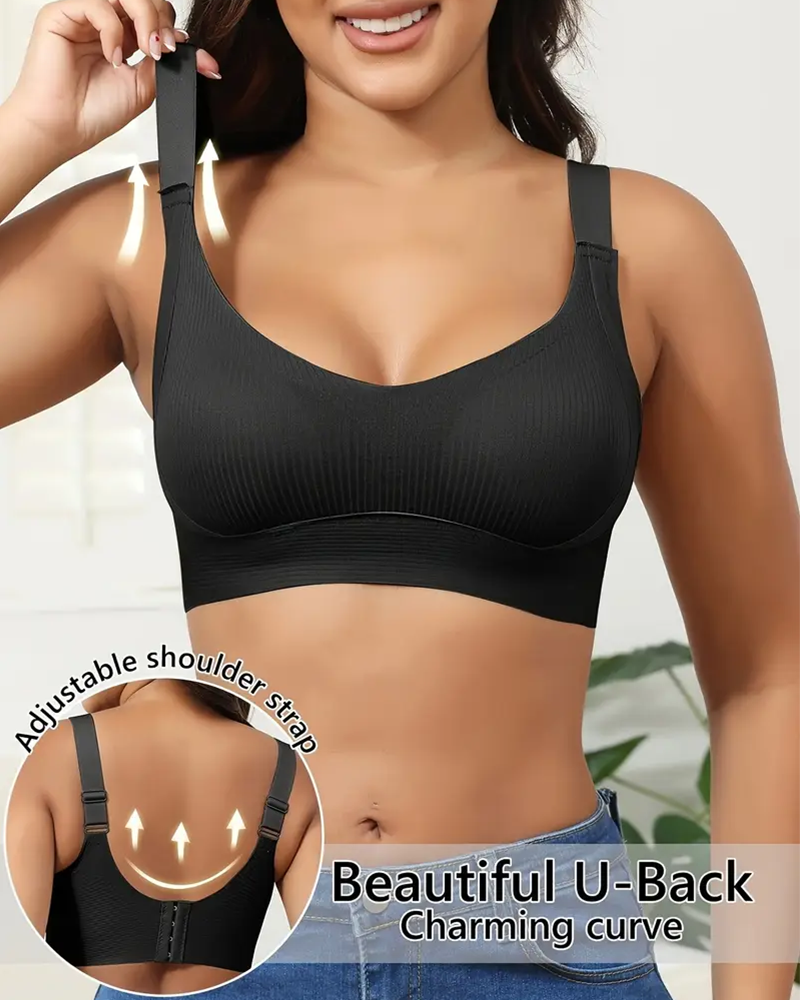 Shesways® Wireless Ribbed Bralette – Seamless, Breathable Comfort (2–4 Pack)