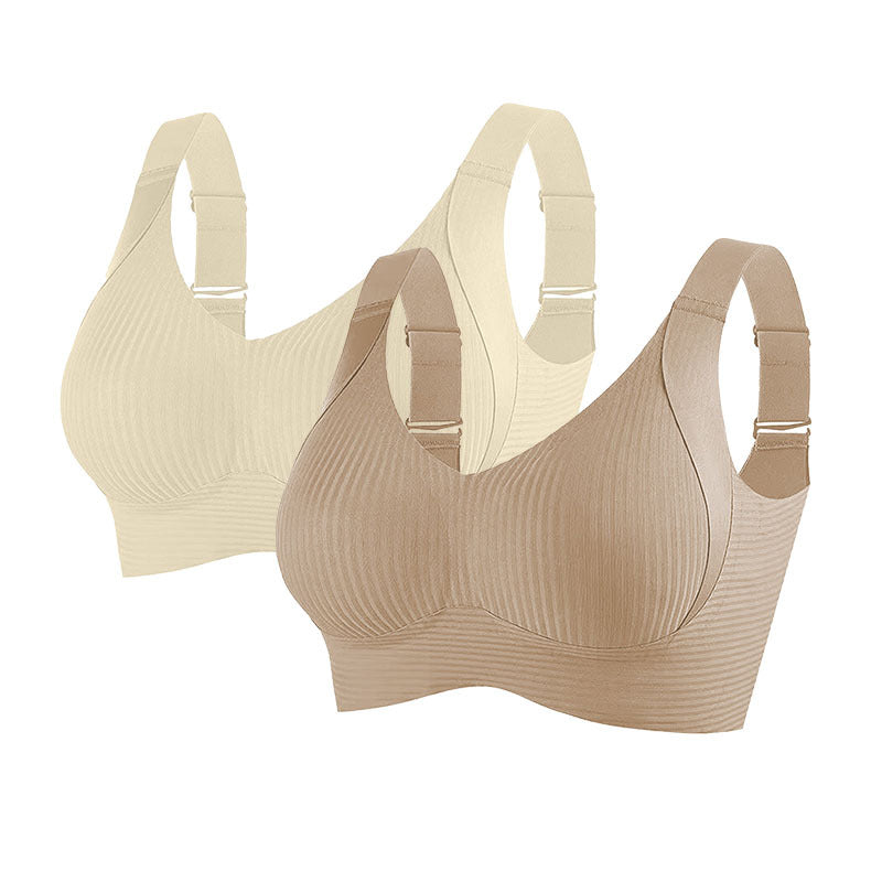 Shesways® Wireless Ribbed Bralette – Seamless, Breathable Comfort (2–4 Pack)