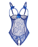 Backless Floral Lace Cutout Bodysuit