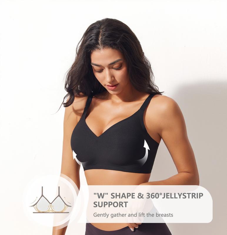 Shesways® Jelly Seamless Wireless Push Up Bra – Comfortable Full Coverage Everyday Wear