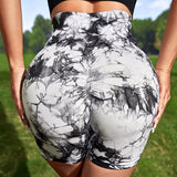 Shesways® Tie-Dye High Waist Hip Lift Bike Shorts