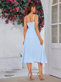 Shesways® Ruched Bust Split Thigh Cami Dress