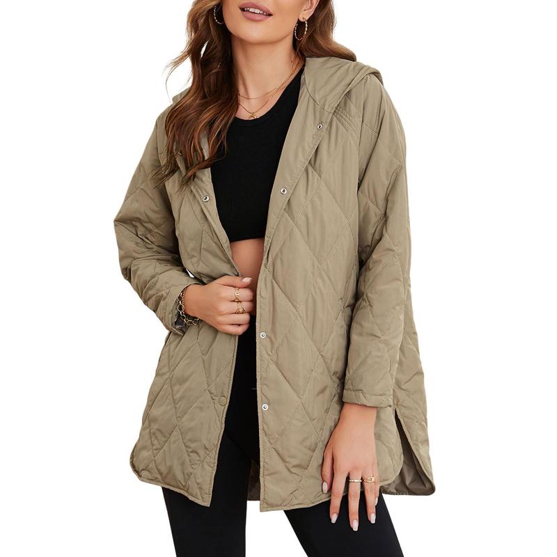 Shesways® Women’s Quilted Puffer Jacket – Lightweight Hooded Oversized Coat for Fall & Winter