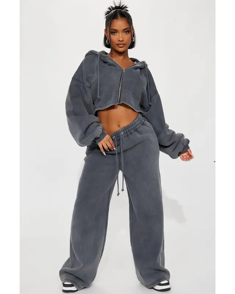 On The Go Fleece Pant Set