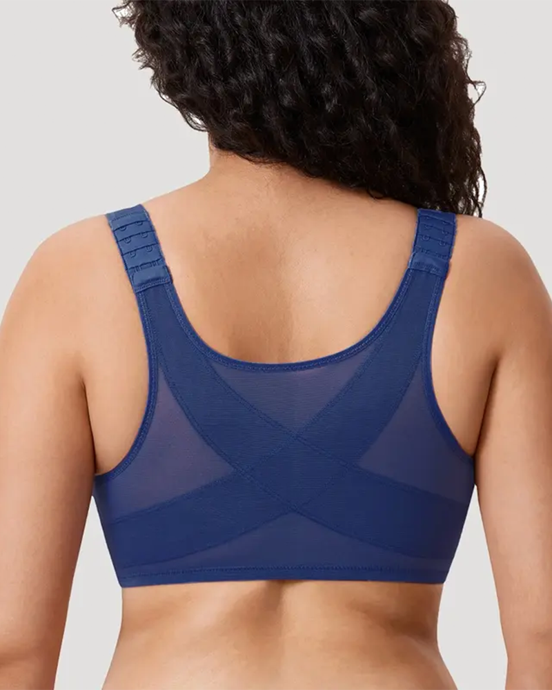 Shesways® Women's Front Closure Posture Support Underwire Seamless Bra