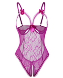 Backless Floral Lace Cutout Bodysuit