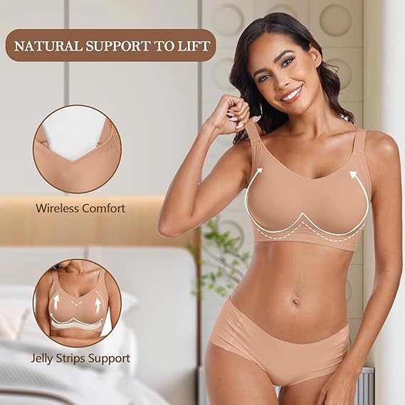 Shesways® Full Coverage Push Up No Underwire Bras
