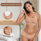 Shesways® Full Coverage Push Up No Underwire Bras