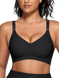 Shesways® Wireless V Neck Bra with Front-Adjustable Straps