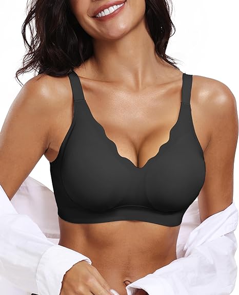 Shesways® Scalloped Wireless Push Up Bra