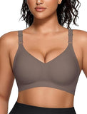 Shesways® Wireless V Neck Bra with Front-Adjustable Straps