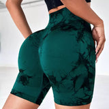Shesways® Tie-Dye High Waist Hip Lift Bike Shorts