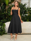 Shesways® Ruched Bust Split Thigh Cami Dress