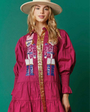 Christmas Sequin Nutcracker Shirt Dress