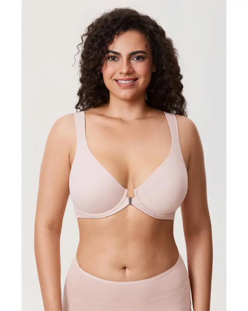 Shesways® Women's Front Closure Posture Support Underwire Seamless Bra