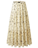Boho Chiffon High Waist Pleated Maxi Skirt