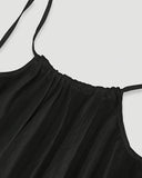 Solid Color Backless Cami Dress