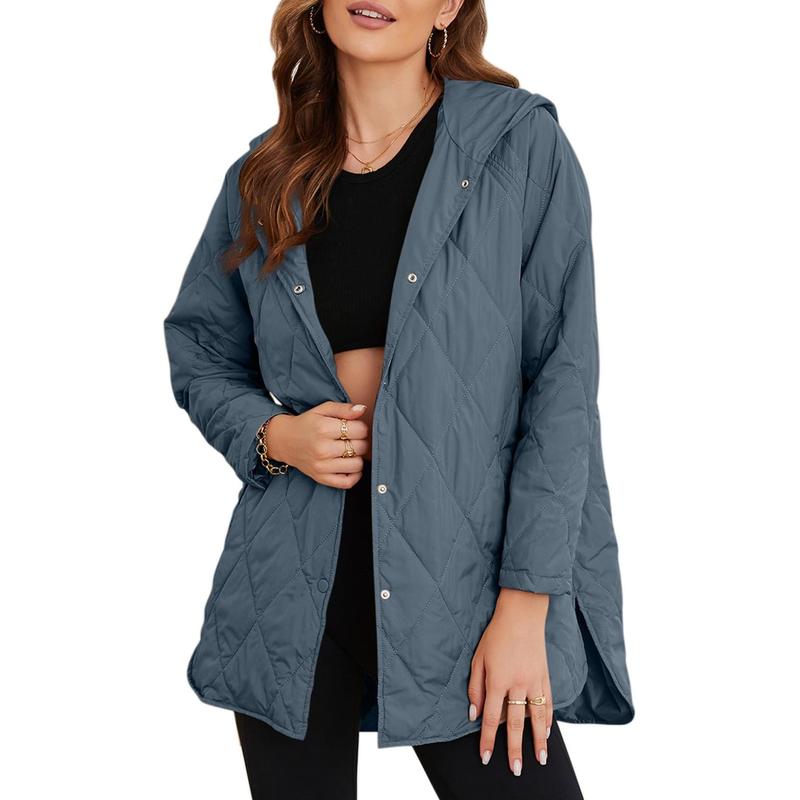 Shesways® Women’s Quilted Puffer Jacket – Lightweight Hooded Oversized Coat for Fall & Winter