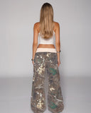 Women’s Low-Rise Parachute Cargo Pants with Pockets