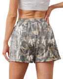 Shesways® Women’s Camo Sweat Shorts – High Waist Drawstring Lounge Shorts with Pockets