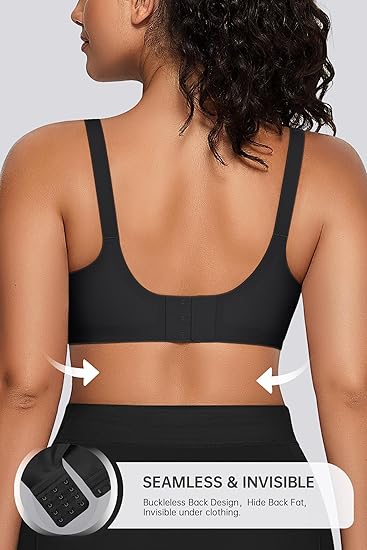 Shesways® Wireless V Neck Bra with Front-Adjustable Straps