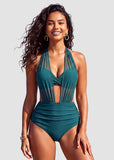 High-Waisted Tummy Control Mesh Bikini Set
