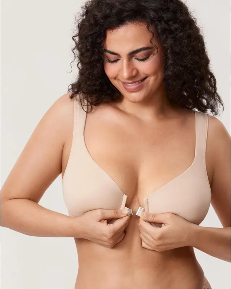 Shesways® Women's Front Closure Posture Support Underwire Seamless Bra