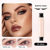 Rotating Dual-Head Eyeliner Pen – Wing Stamp, Quick-Dry, Long-Lasting & Smudge-Proof for Perfect Cat Eyes
