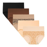 Women’s High Waisted Cotton Panties 5-Pack – Soft, Breathable Full Coverage Briefs